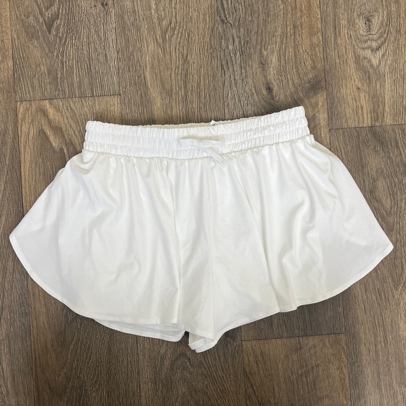 Abercrombie Women Size S Blue White Pullon Running Shorts Casual Set NEW Sporty - Picture 6 of 7